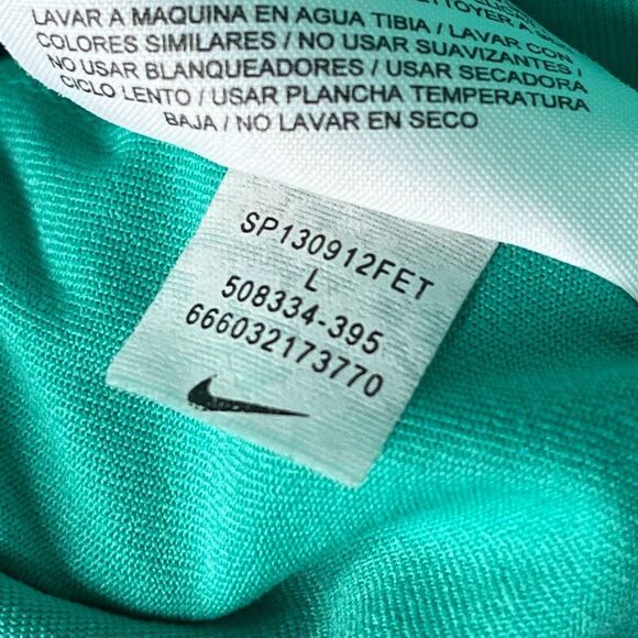 Nike Golf Polo Green Shirt Dri-Fit Performance Mens Size Large - Picture 13 of 13